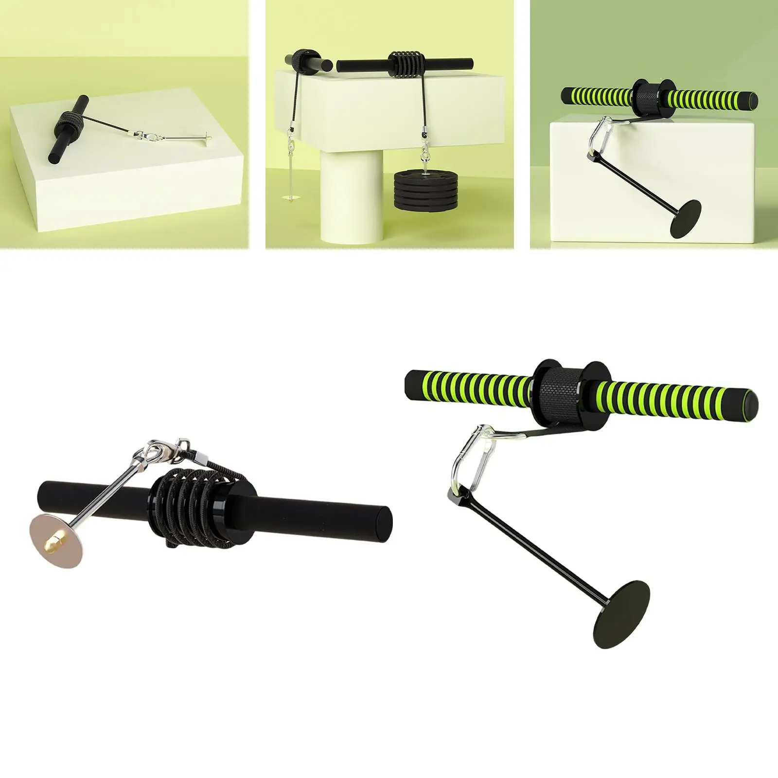Durable Forearm Roller Weight Bearing Rope Exerciser Excerciser Strength Trainer