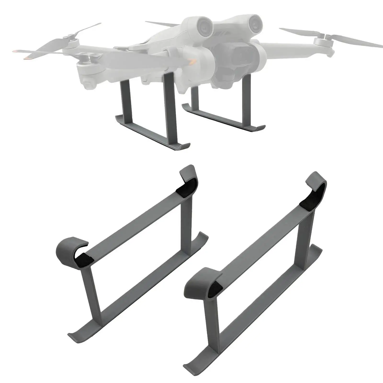 2Pieces Elevated Landing Gear Increase The Height by 4cm Quick Release Portable Stand Landing Bracket for DJI Mini 3 Pro Drone