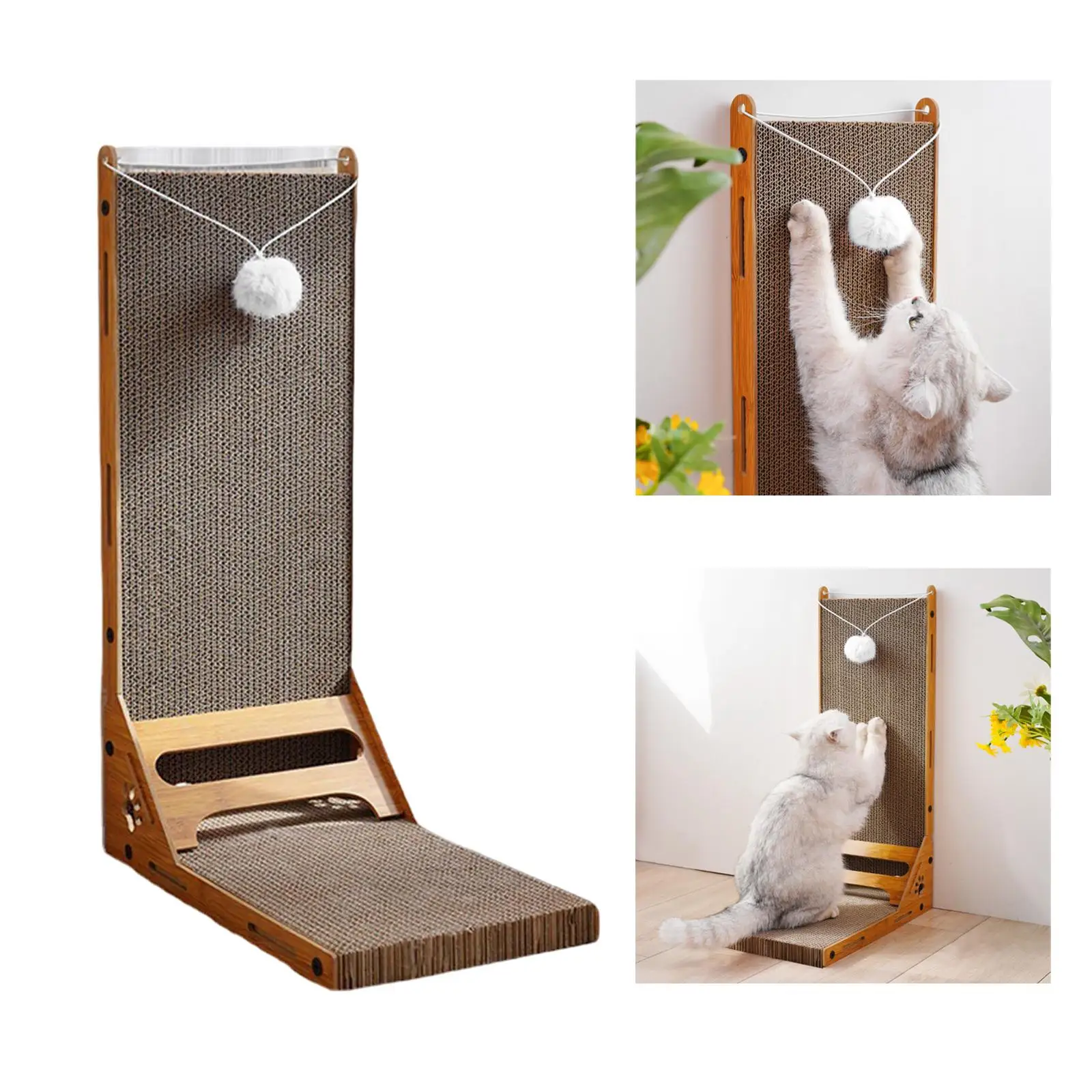 Vertical Cat Scratcher Cardboard Corrugated Paper Home Decor Kitty Scratching Toy Thickened Standing Scratching Board for Kitten