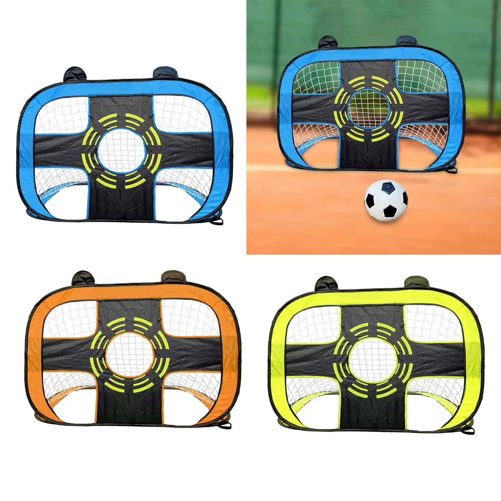 Kids Soccer Goal Pop up Foldable Children Football Toys Gift Lawn Activities Kick Trainer Easy Assembly for Kids Games Backyard