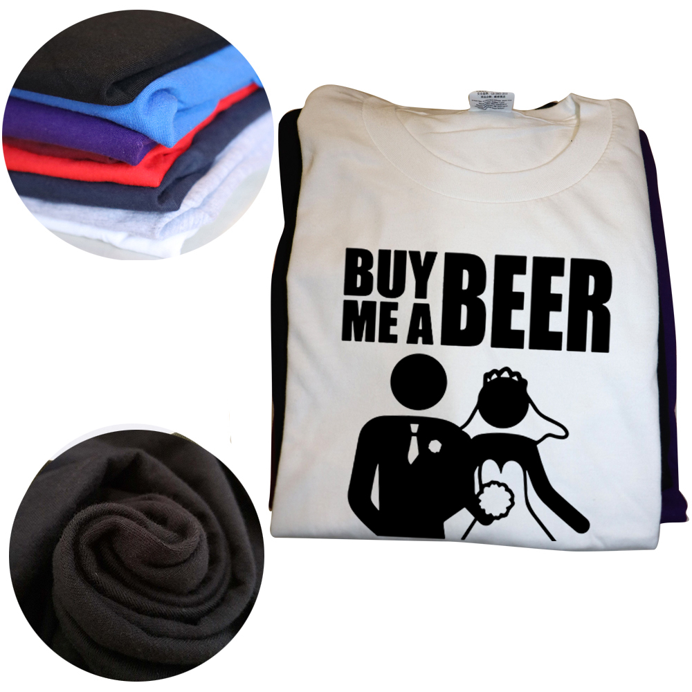 Buy Me A Beer The End Is Near Groom Bride Bachelor Party T Shirts Streetwear Short Sleeve Birthday Gifts Summer Style T-shirt – Detail 4