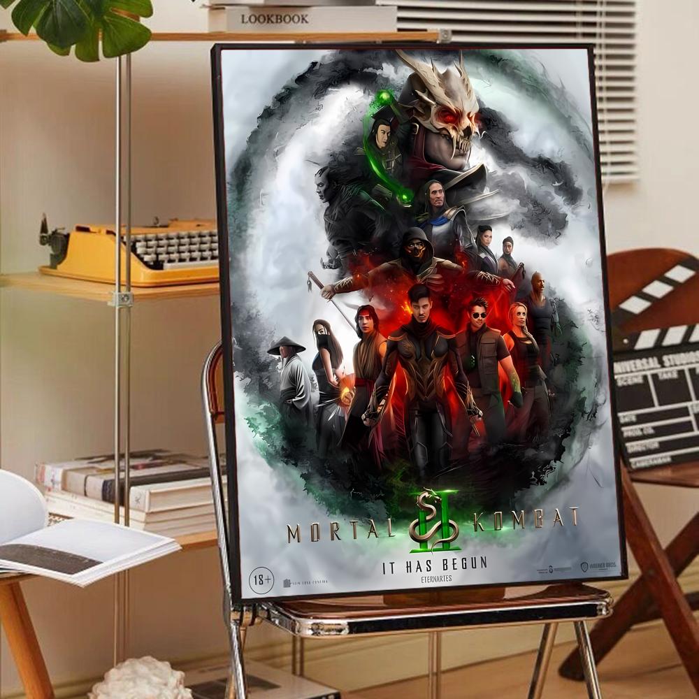 Mortal Kombat Game Classic Movie Posters Whitepaper Sticker DIY Room Bar Cafe Aesthetic Art Wall Painting