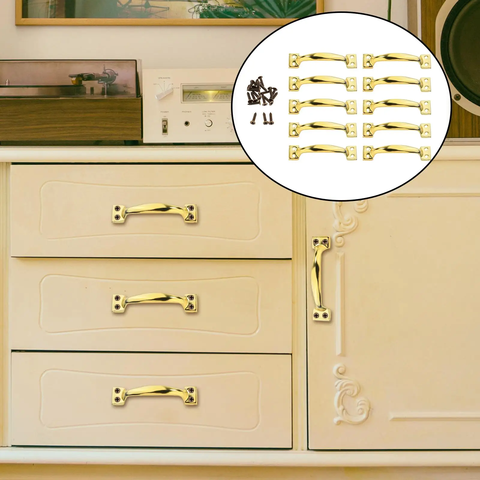 Bow Pull Handles, handle for door Portable for Cupboard Gate Restaurant Dining Room Kitchen