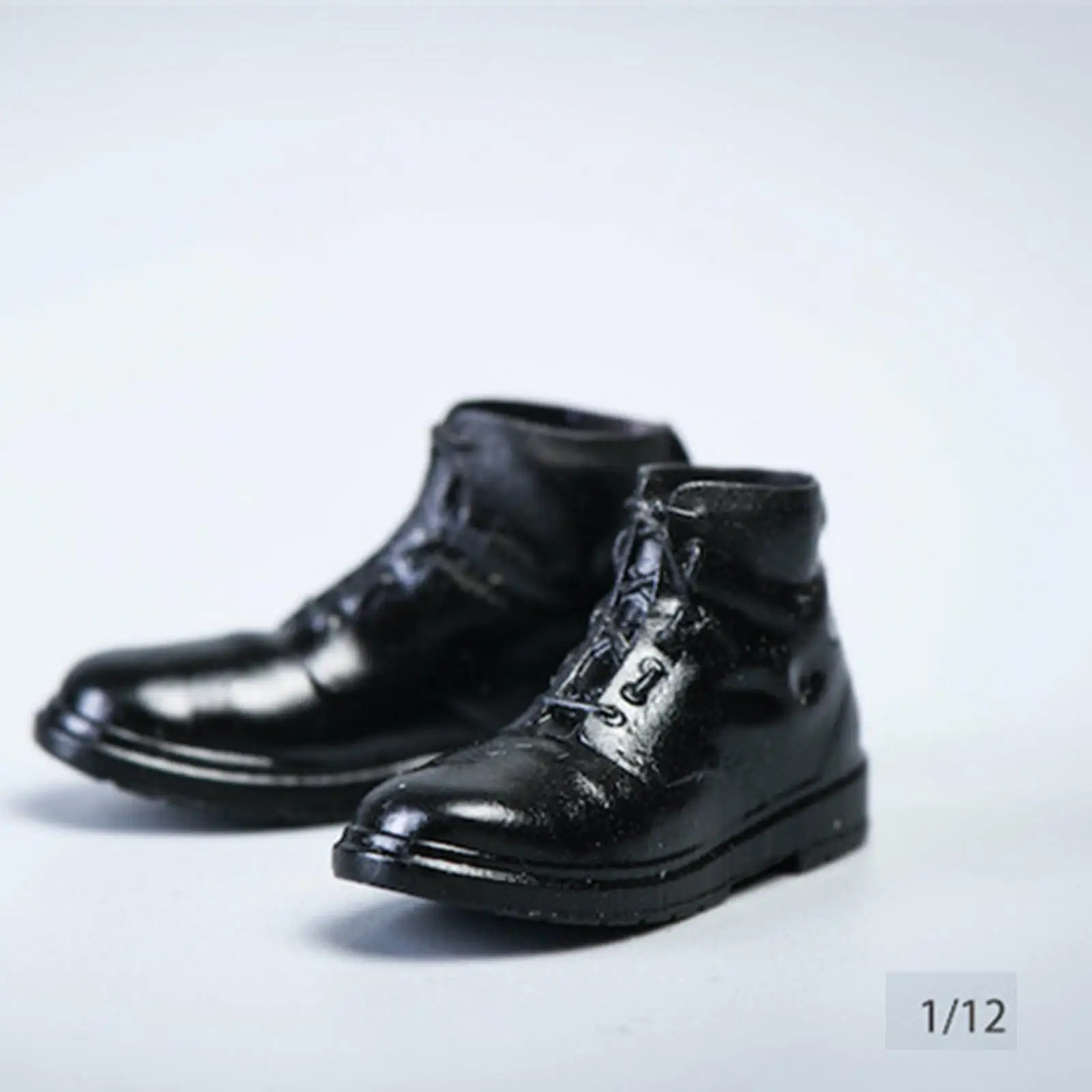 1 Set 1:12 Male Leather Shoes for Doll Toys Figures Stylish  Toy Gifts for Girl
