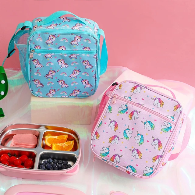 Rainbow Unicorn Lunch Bag for Girls - Neoprene Insulated Kids Lunch Tote  Bag for School Preschool Kindergarten Lunch Box - AliExpress