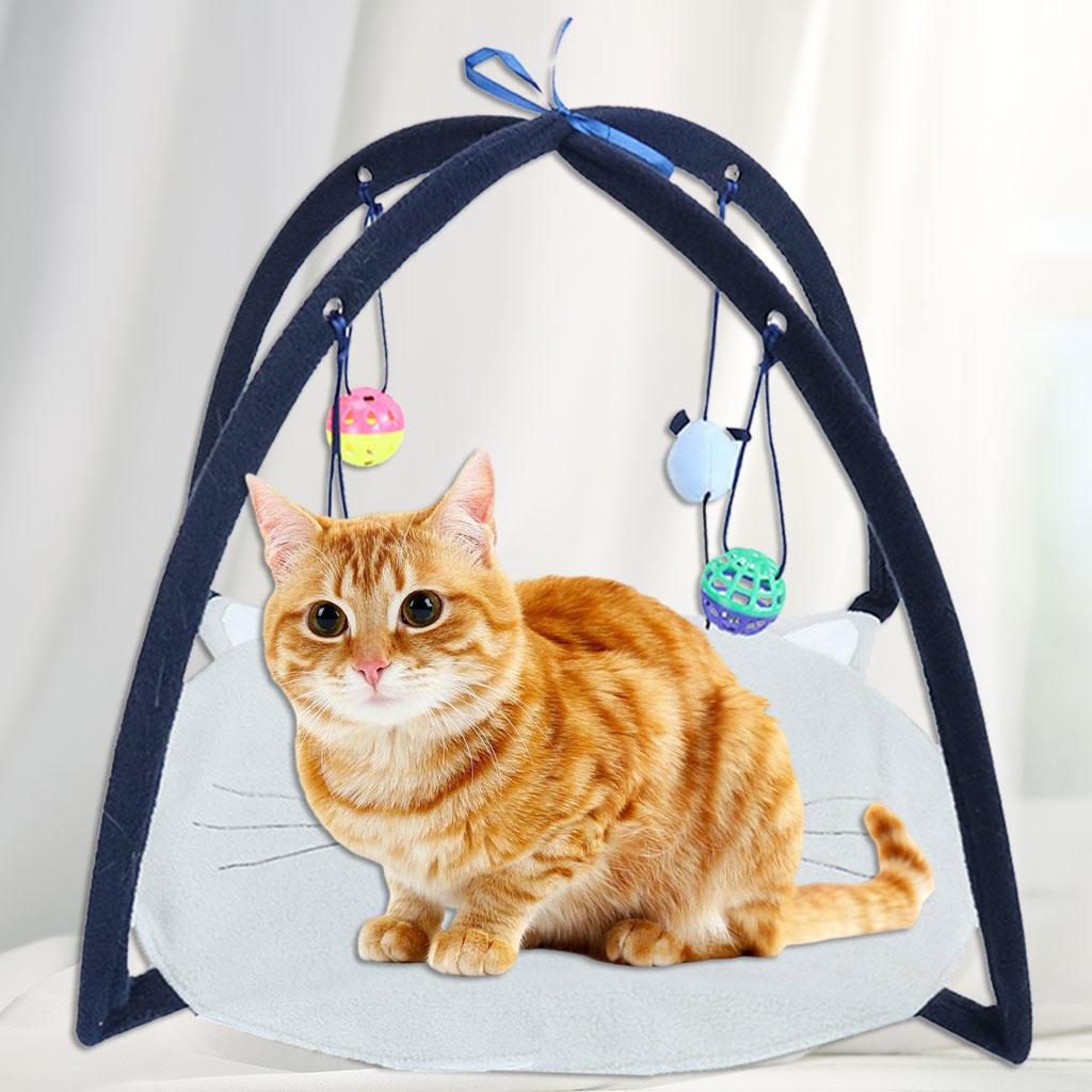 1PC Cat Play Tent Toys Mobile Comfortable Pet Sleeping Bells Bed Pad Mat