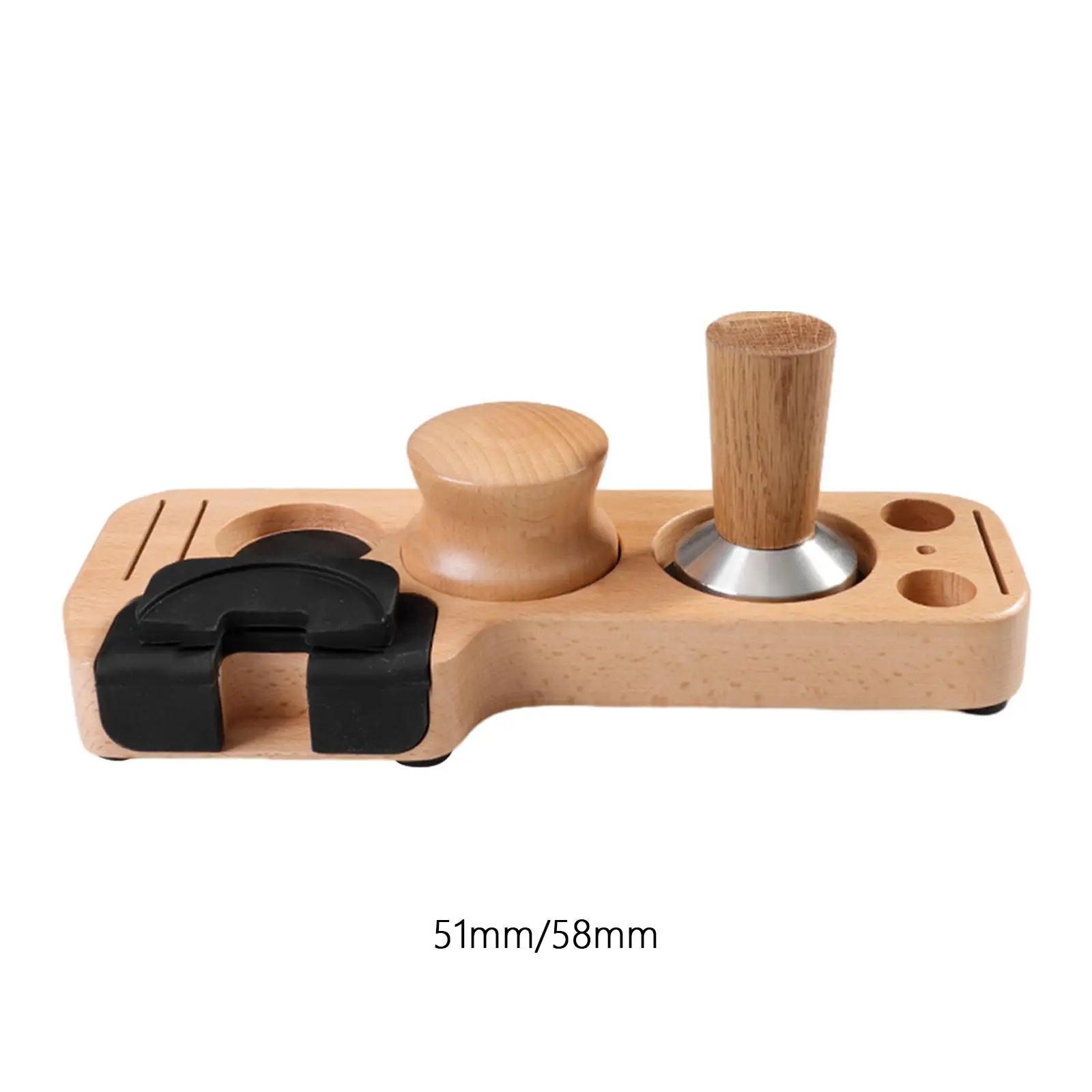 Espresso Tamper Station Partitioned Storage Coffee Tamper Distributor with Base for Worktop Counters Tearoom Shop Kitchens