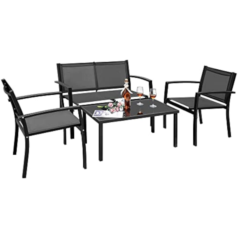 Title 3, Flamaker 4 Pieces Outdoor Patio Furniture Texti...