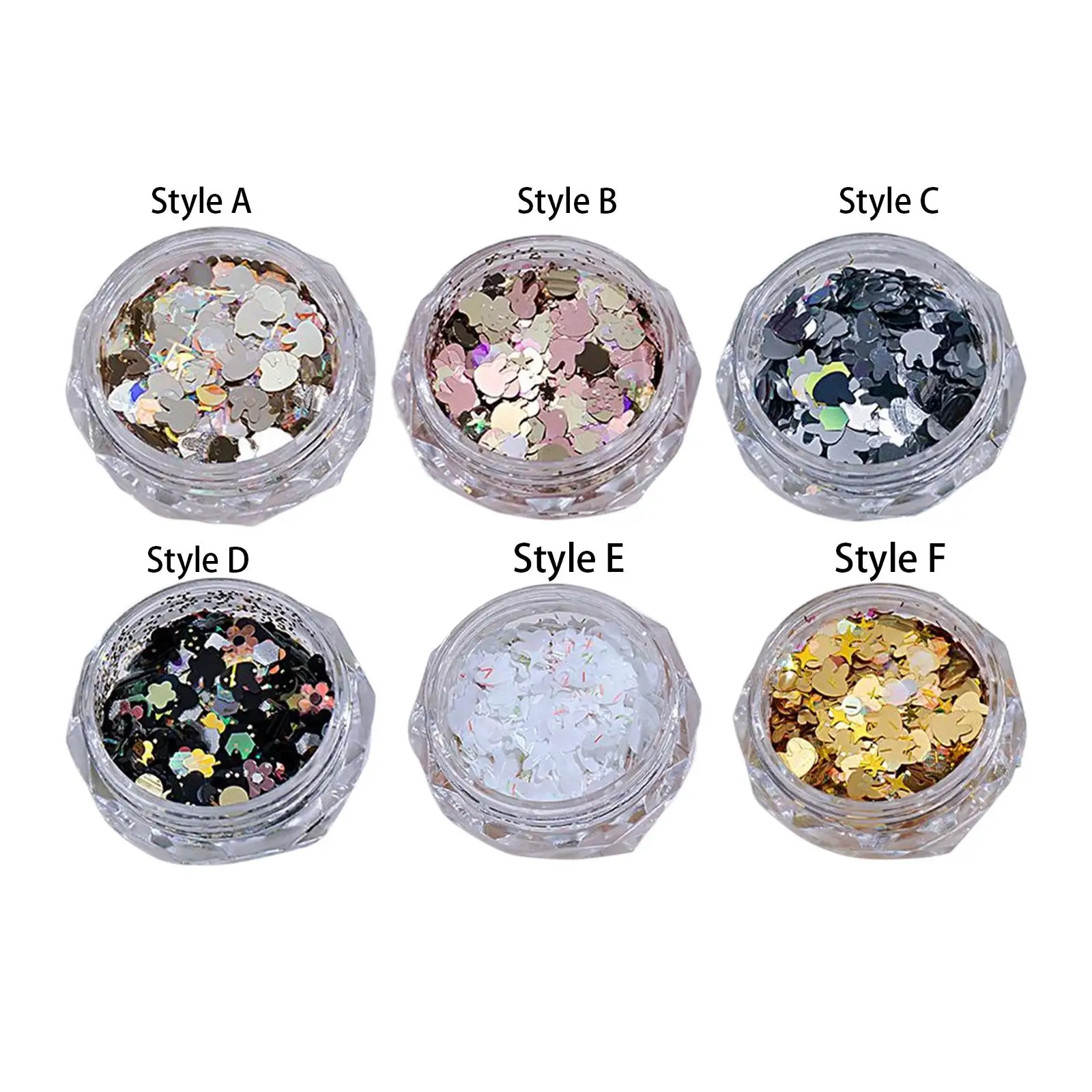 Shining Nail Glitter Sequins Nail Art Women Girls Bright Flakes for Holiday Makeup Craftwork Party Fashion Show Phone Cases