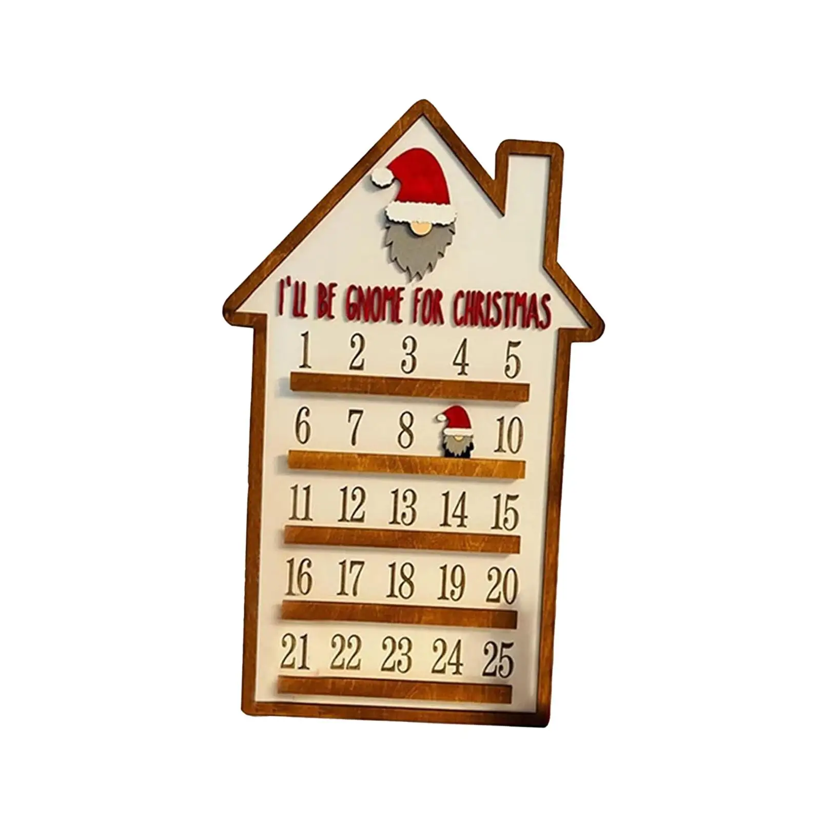 Christmas Advent Calendars Desktop Table Decor Wooden Crafts Holiday Decor for Holiday Party Office Bedroom Holdiday Gifts