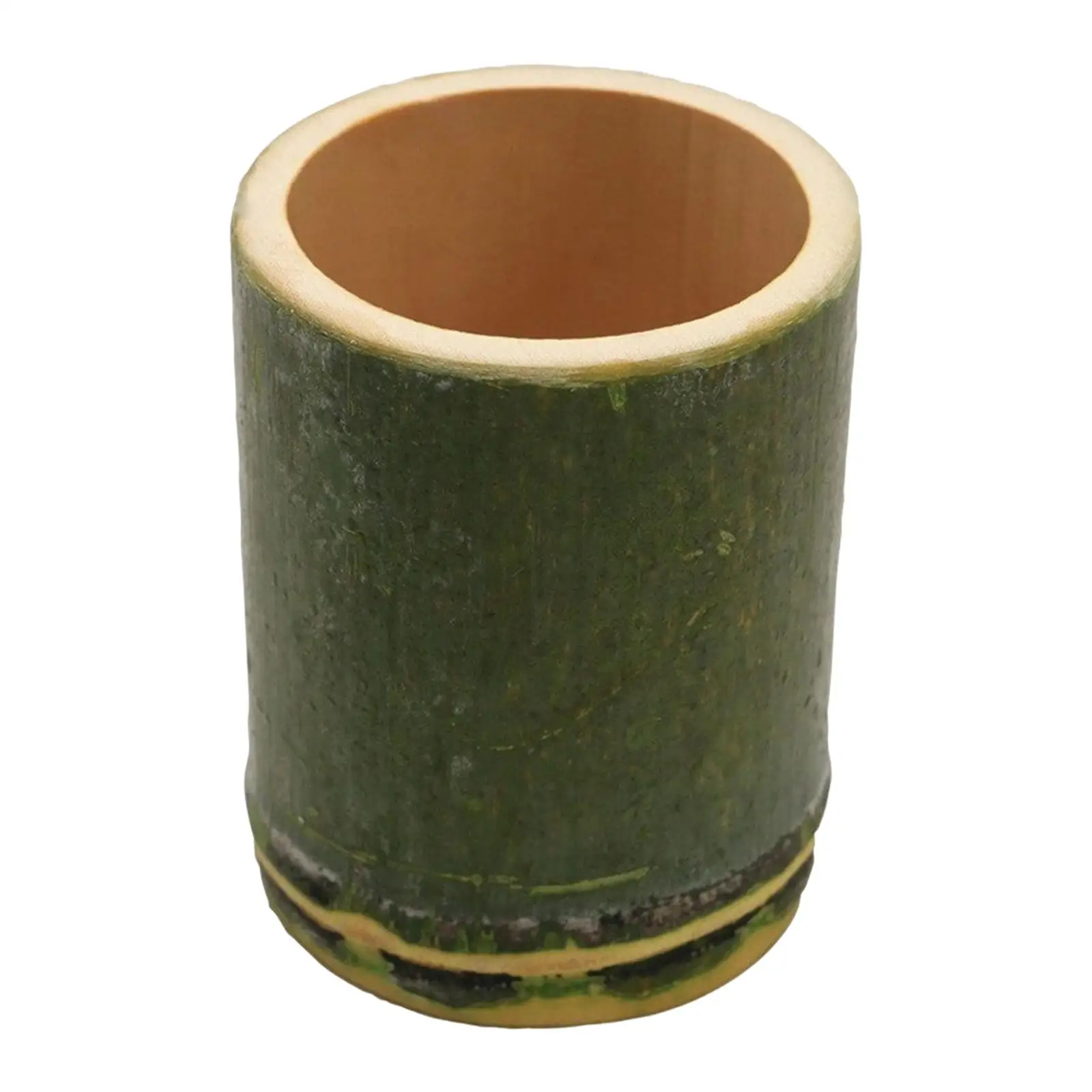 Chinese Style Natural Bamboo Cups Bubble Tea Cup Handmade Reusable Serving Cup Unique Smoothies Cup for Picnic Kitchen