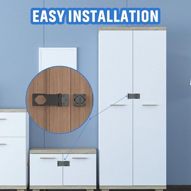 MeBantoo Cabinet Lock With Combination, 3-Digit Password Closet Door...