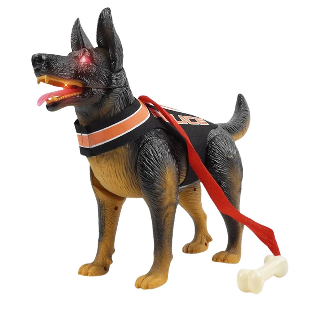 Moveable Electronic Pet Dog Lighting Walking Interactive Toy Battery Powered Funny Plastic Puppy Toy for Kids Children Baby Boys