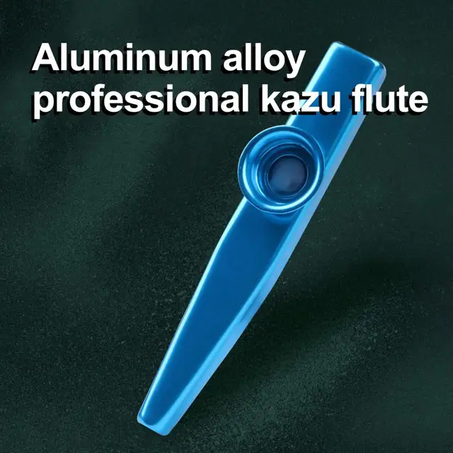 Fansjoy Lot de 6 Kazoo Metal, Kazoo Instrument en Alliage d'Aluminium avec  12 Membranes de Flûte