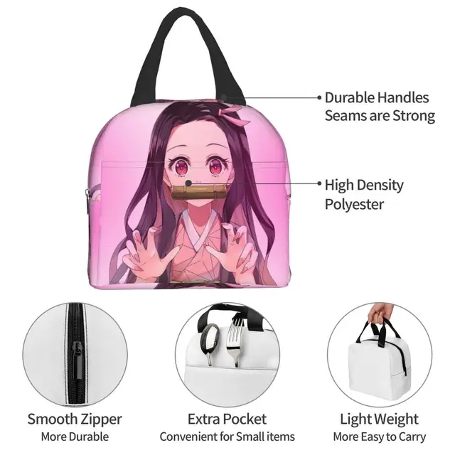 Demon Slayer Kamado Nezuko School Bag Backpack Insulated Lunch Bag Pen Case  Lot