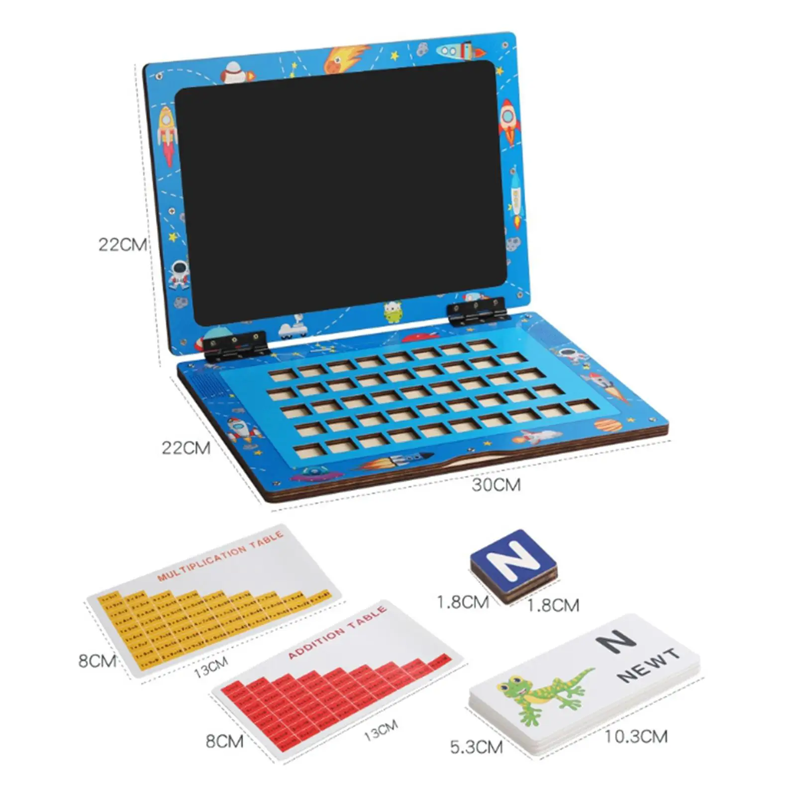  Montessori Toys Teaching Aids Learning Preschool My First Laptop for Kids Boys Girls Birthday Gift Ages 3 4 5 6 7 8 Children 