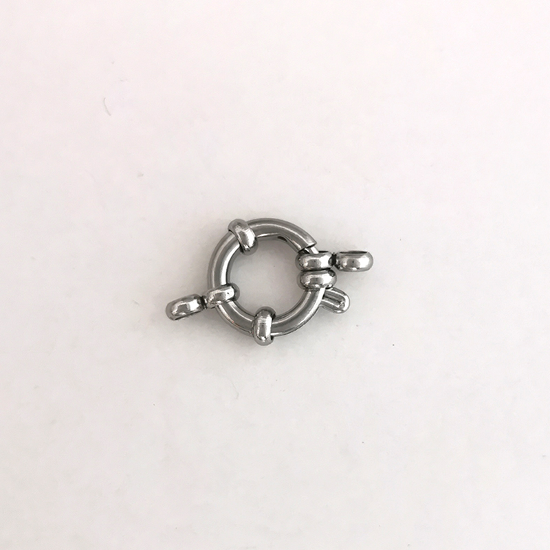QMHJE Edelstahl-Ankerverschluss für Halskette, Armband, Fußkettchen, Charm-Anhänger, Basic, DIY, goldfarbene Schnalle, Gold- und Silberfarbe – Detail 3