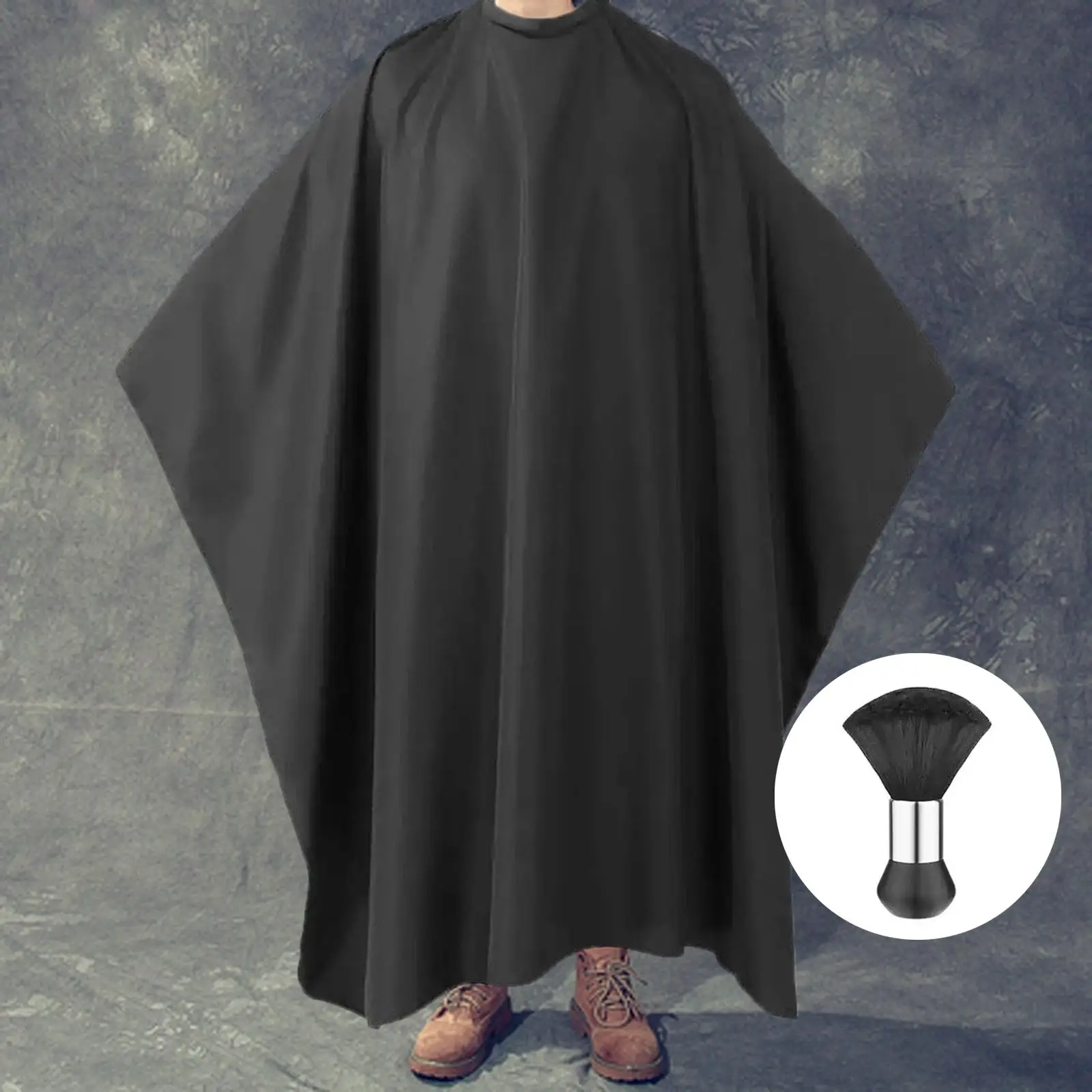 Hair Cutting Salon Cape Water Resistant Black Hairdresser Cape for Men Women and Children Hairdressing Cosmetology Supplies