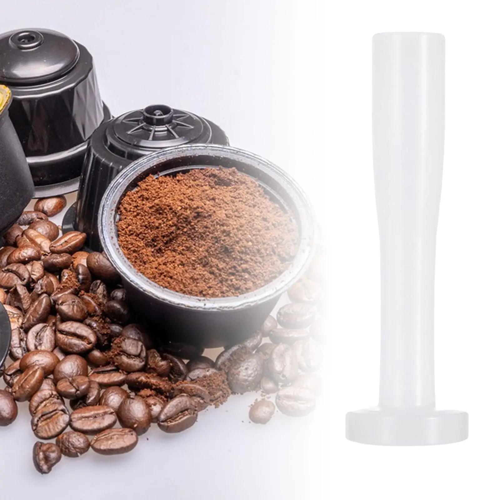Reusable Refillable Capsules Coffee Tamper Flat Base Bean Press for Portafilter Coffee Capsule Accessories