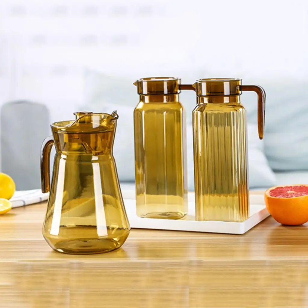 1100ML/1500ML Acrylic Water  Carafe with Lid, Good Beverage s Jar for Homemade Juice and Iced Tea