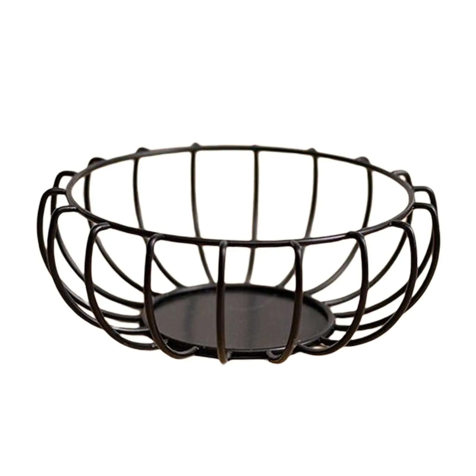 Iron Fruit Basket Bowl Serving Tray Storage Holder Durable Rustproof Decorative Modern for Onion Eggs Office Kitchen Tabletop