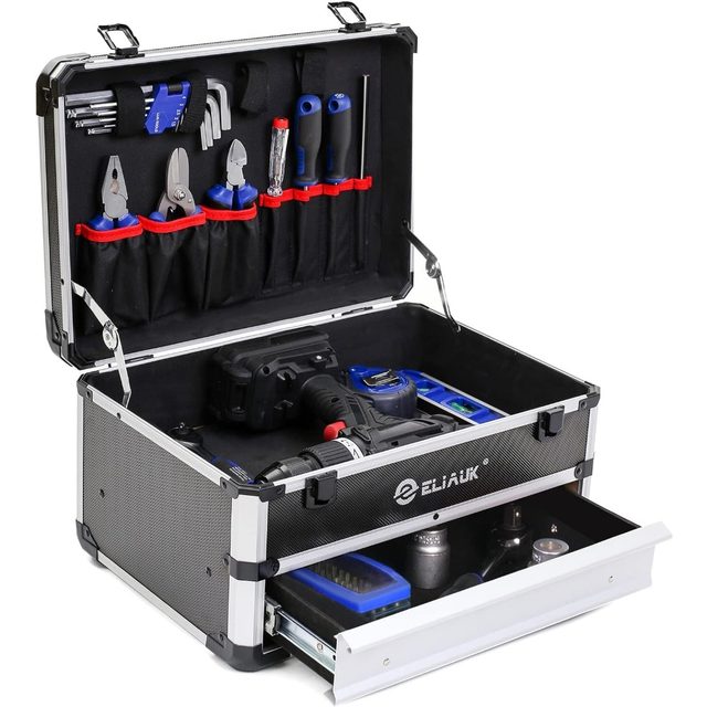 E ELIAUK Tool Box Portable Tool Box with drawer Tool Storage Box Organizer