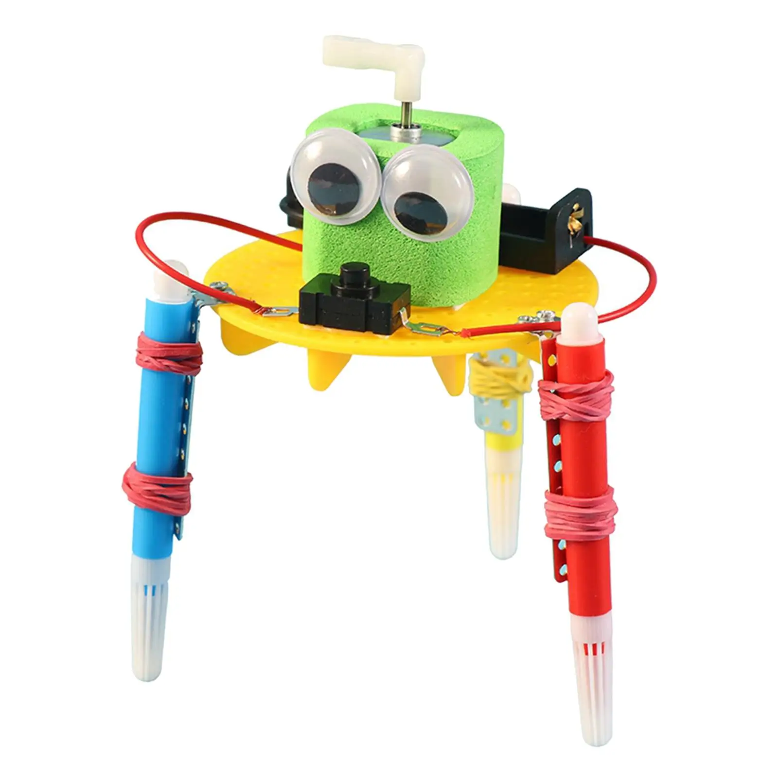 Early Learning DIY Doodle Robot Technology 3D Puzzle Model Experiment Toy Wooden science Kit for Girls Boys teens Gifts