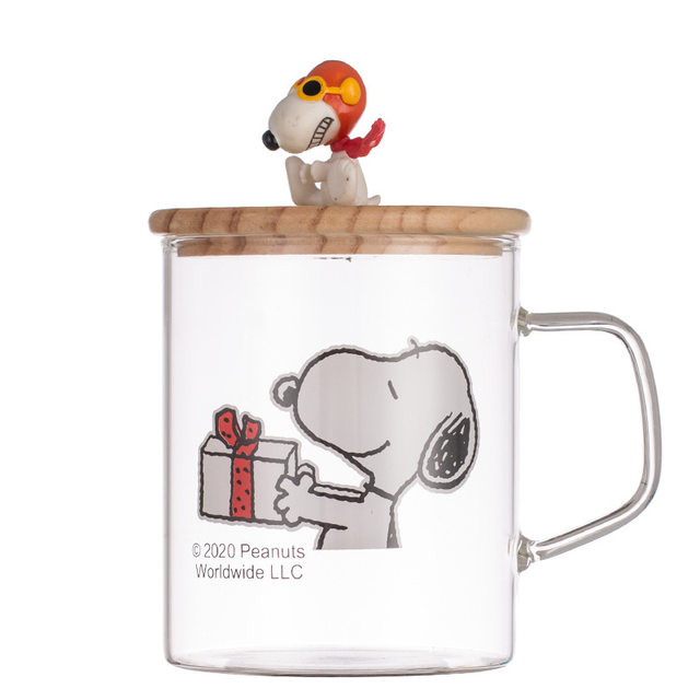 Peanuts Snoopy Glass Cup Personalized Snoopy Glass Can 