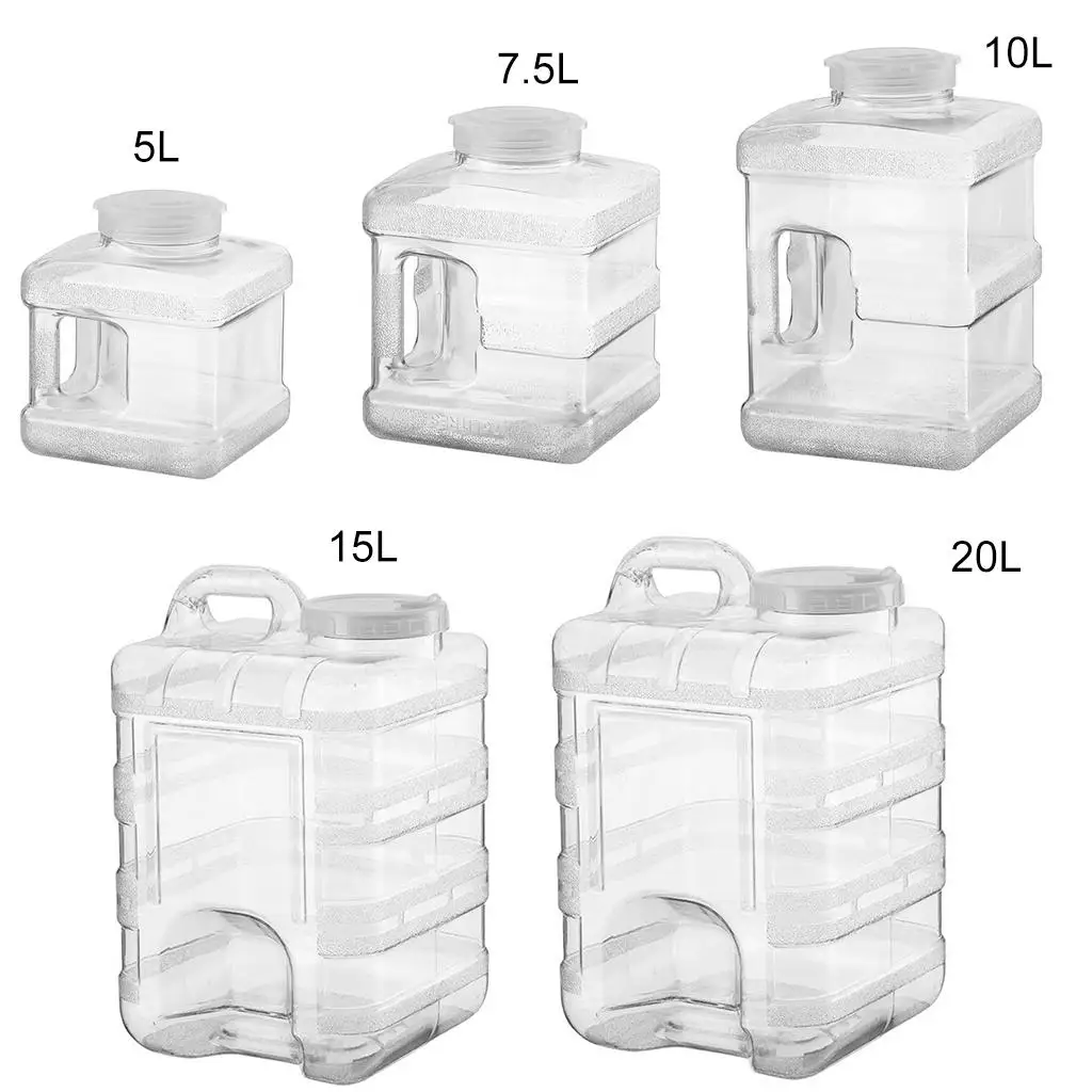 Portable Square Plastic Large Water Storage Bottle Bucket BPA Free Camping