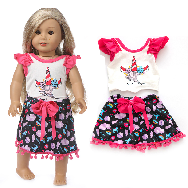 18 Zoll Amerikanische OG Puppenkleidung Set Schwarze Bluse Strumpfhose Rock 40cm Babypuppe Sommerhemd Büroanzug für Puppen – Detail 4