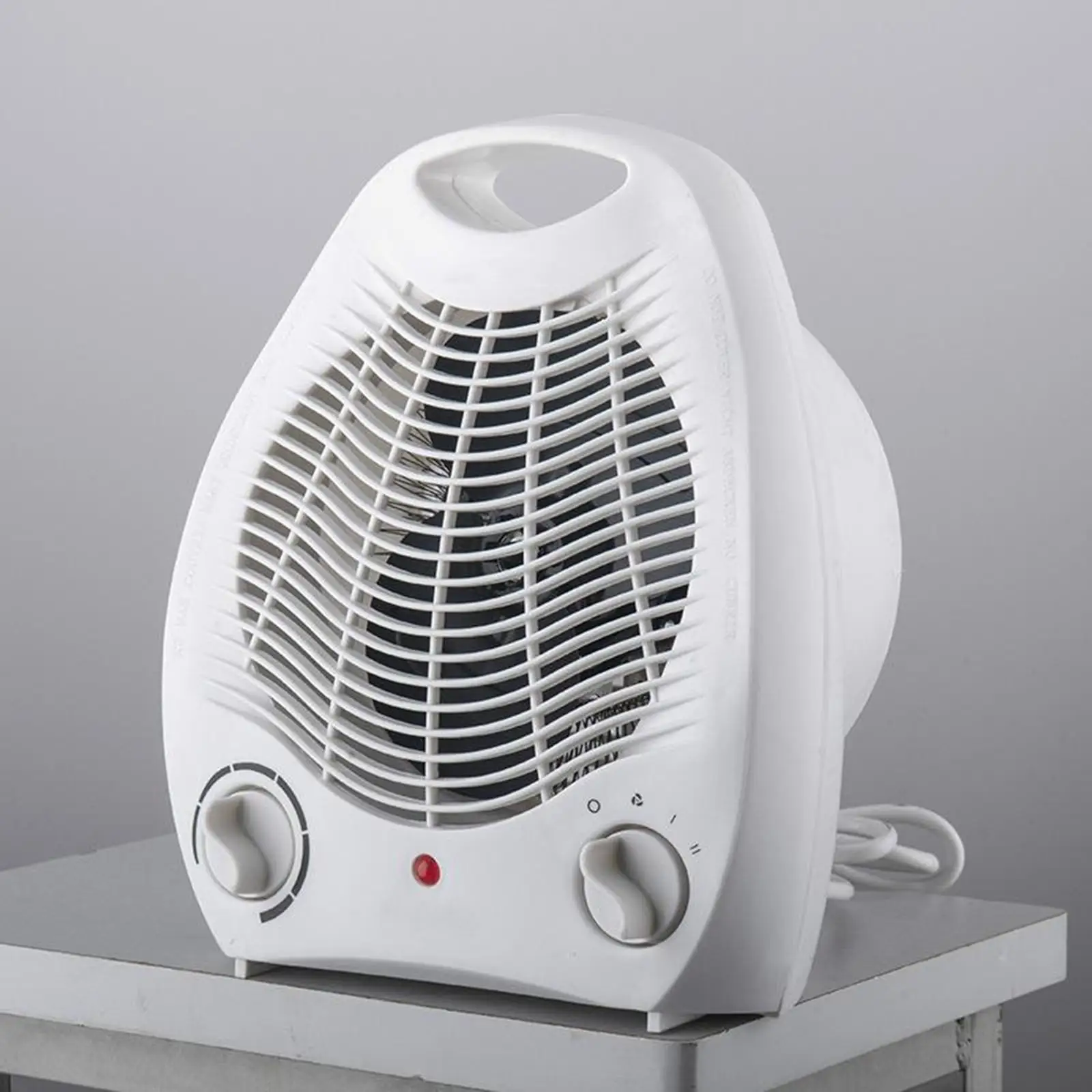 Portable Fan Heater, Adjustable  Switch, Overheat , 3 Heat Settings, 1000-2000 W, White