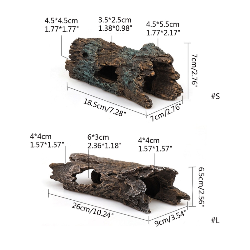 Title 24, Reptiles Hideout Tree Trunk Simulation Landscap...