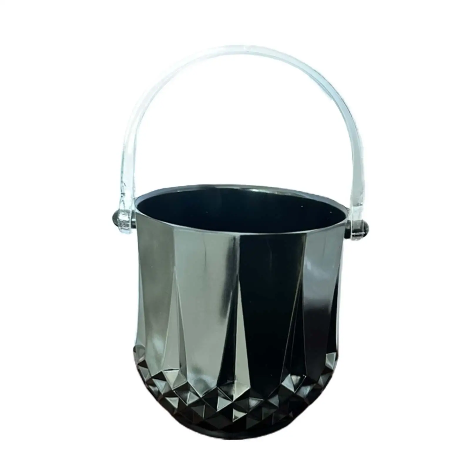 Ice Bucket with Handle Portable Acrylic Ice Container Drinks Chiller Wine Bucket Ice Tub for Beer Champagne Hotel Pub Restaurant