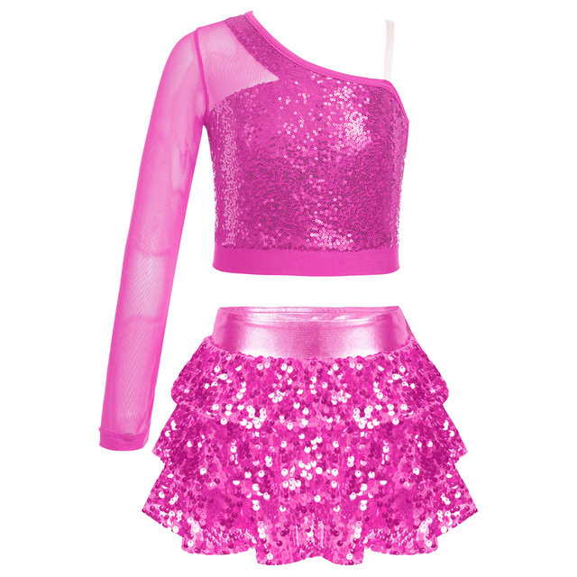 Enfant Fille Robe de Danse Tutu Robe Patinage Dentelle Justaucorps