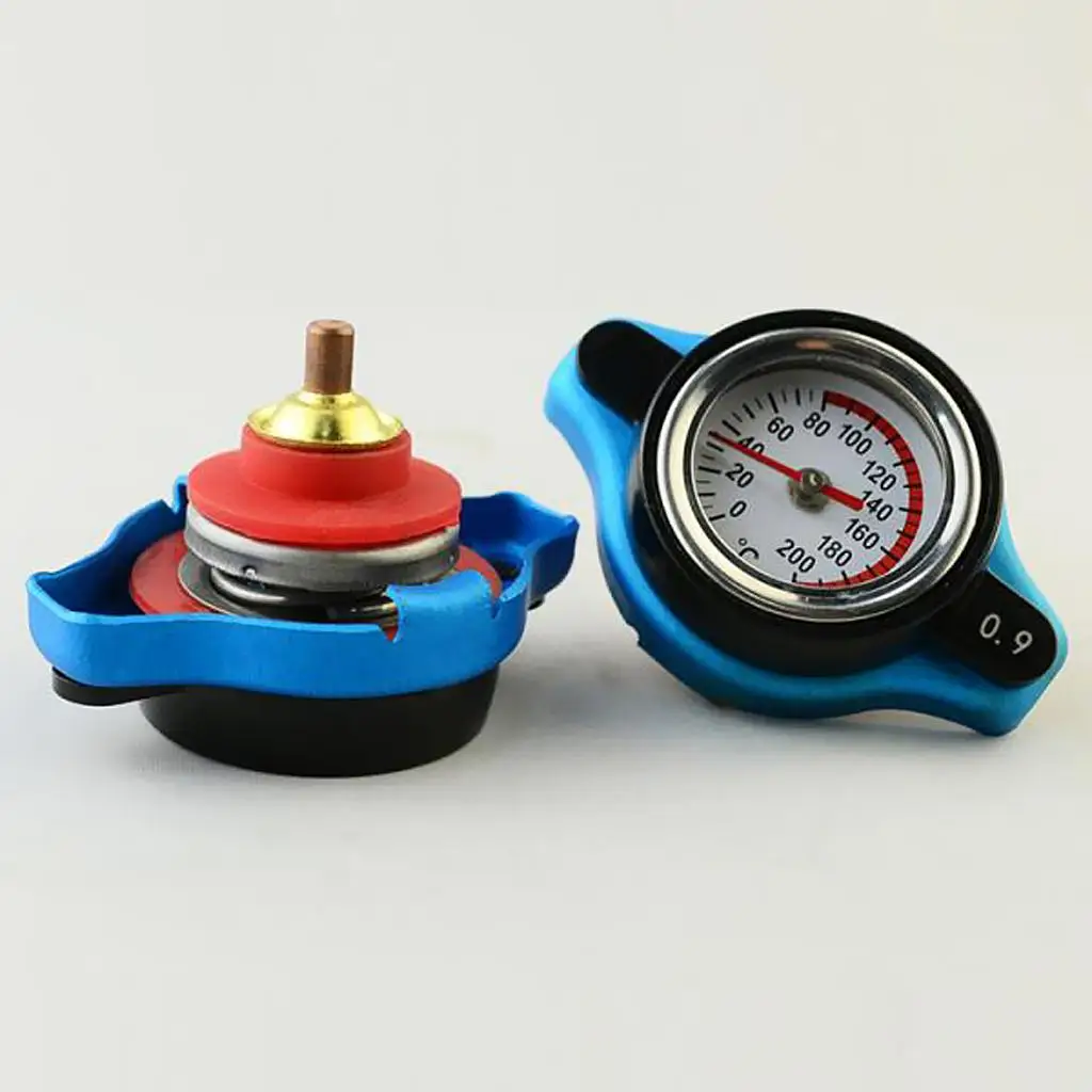 Replacement 0.9 Bar Thermostatic Gauge Radiator Cap D1 Big Head Thermostatic Gaug Pressure Tank Cap Cover Lid for Car Vehicle