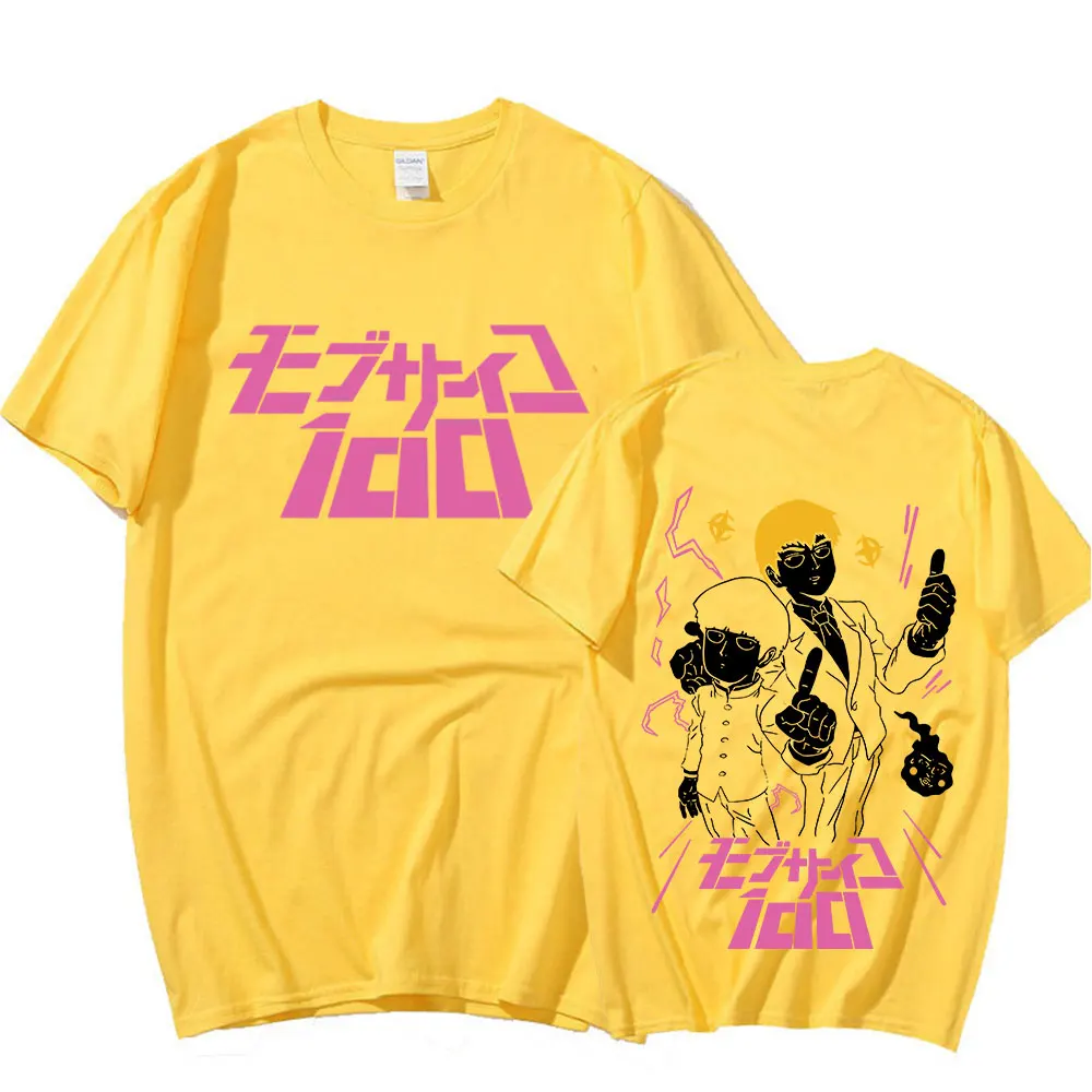 Japanese Anime Mob Psycho 100 T-shirt Shigeo Kageyama Reigen Arataka Graphic T shirts