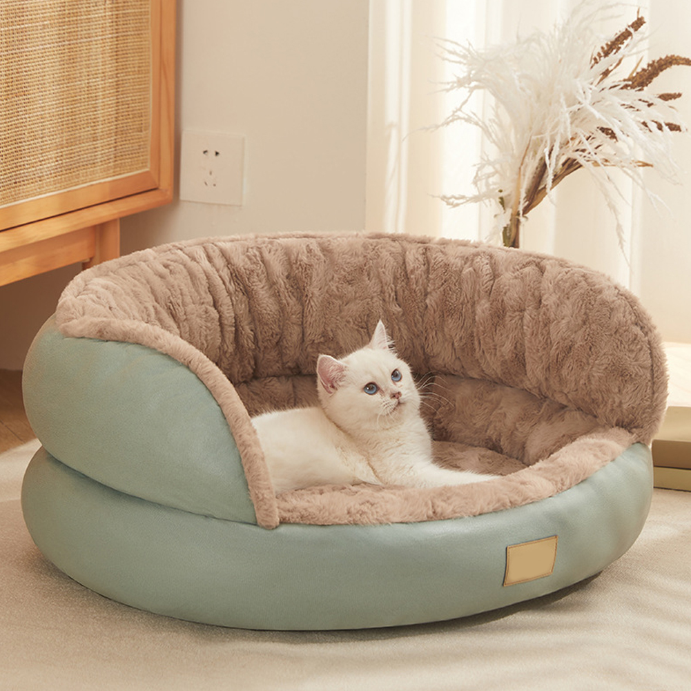 Title 5, Soft Plush Pet Bed Round Cat Bed Mat Pet Mattre...