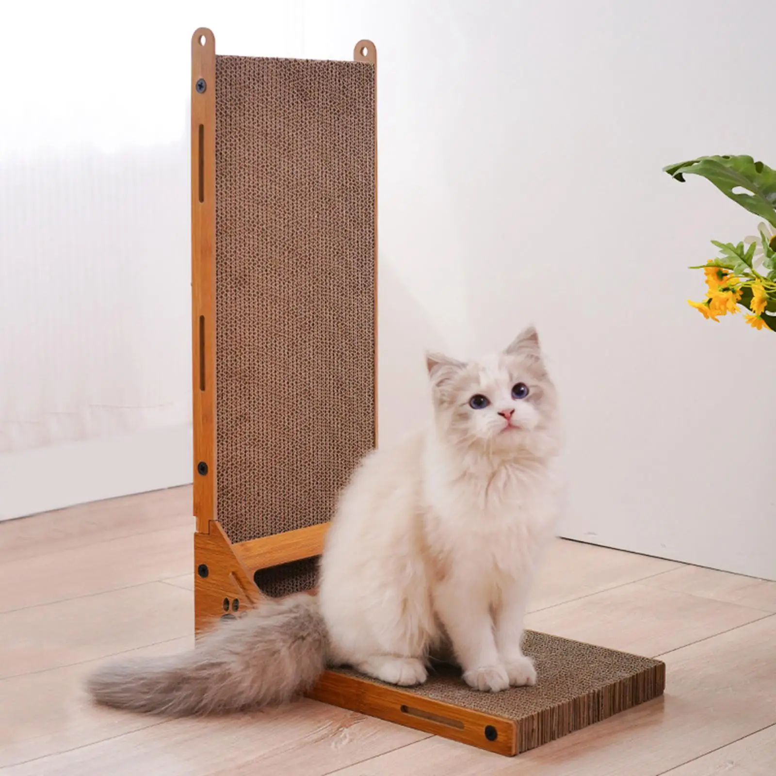 Vertical Cat Scratcher Cardboard Corrugated Paper Home Decor Kitty Scratching Toy Thickened Standing Scratching Board for Kitten