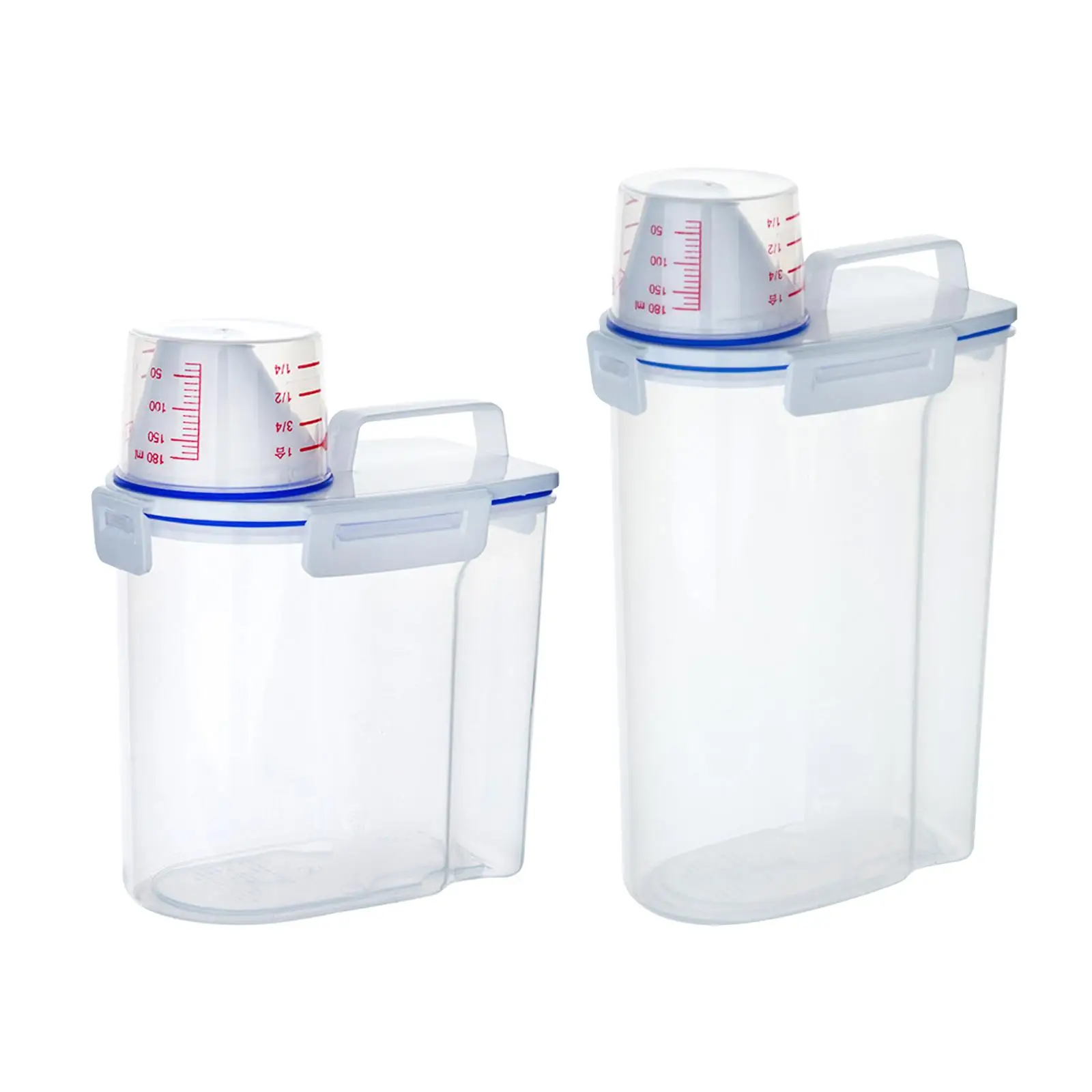 Airtight Cereal Container Storage Canister with Measuring Cup Dry Food Storage Container for Grain Sugar Rice Snack Cereal