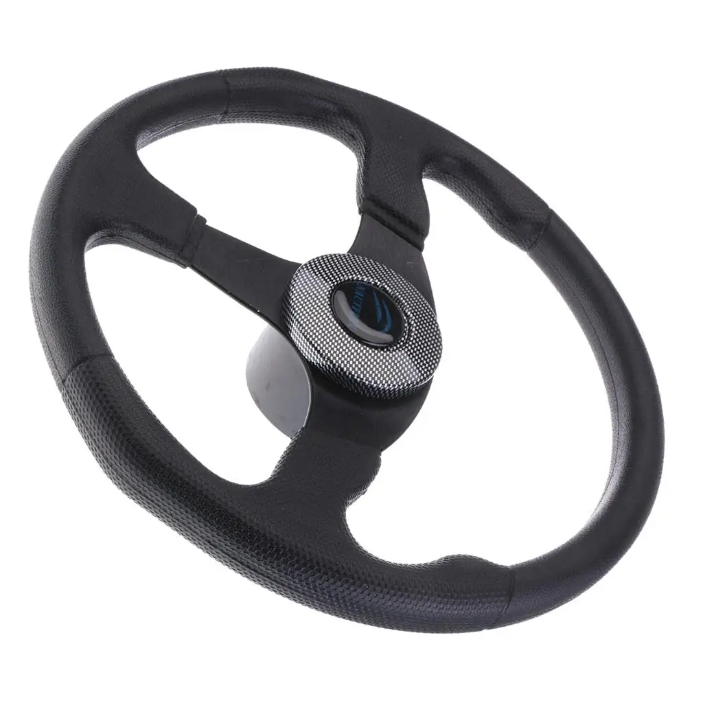 Boat Steering Wheel Aluminum 13`` `` Marine Yacht Sport Wheel & Hub Black