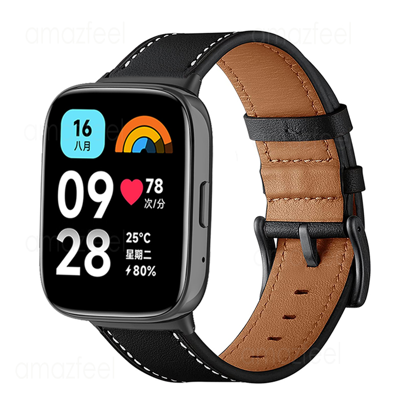 Pulseira de couro para Redmi Watch 3