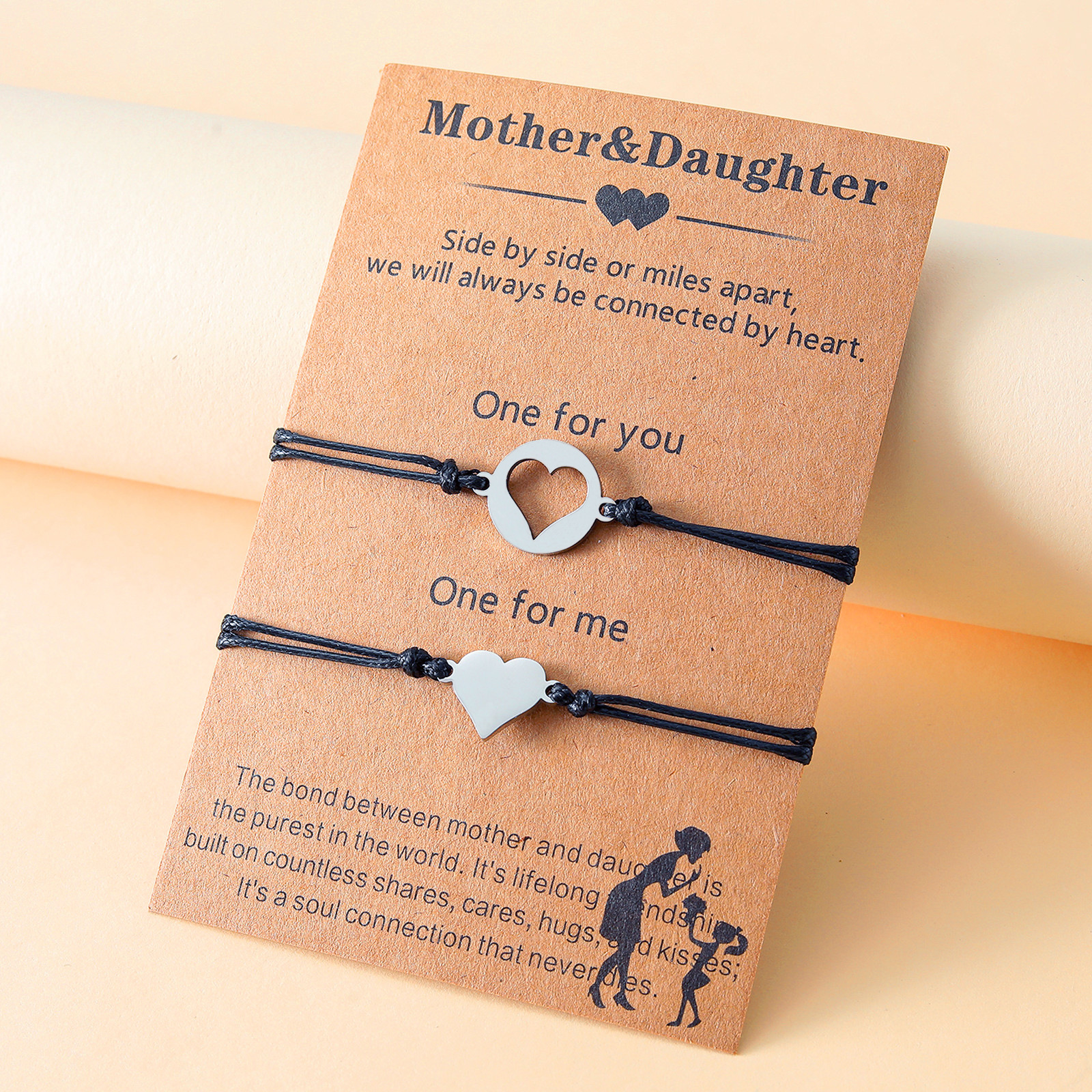 Mutter Tochter Armbänder Mama und ich Herz passende Wunsch Armband Geschenk von Mutter Geburtstag Weihnachts geschenke – Detail 6