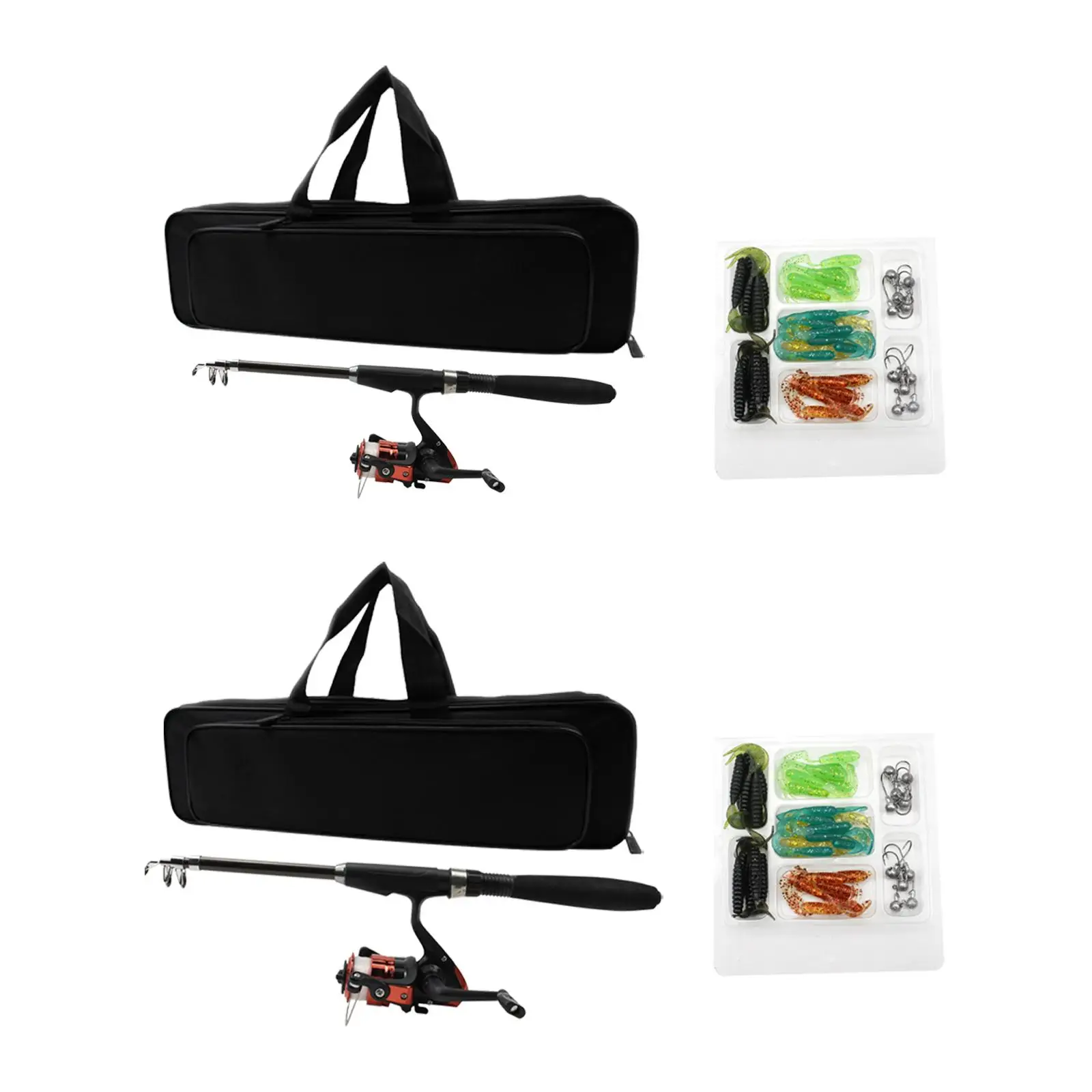 Fishing Rod Reel Combo Portable Telescopic Fishing Pole Set Saltwater