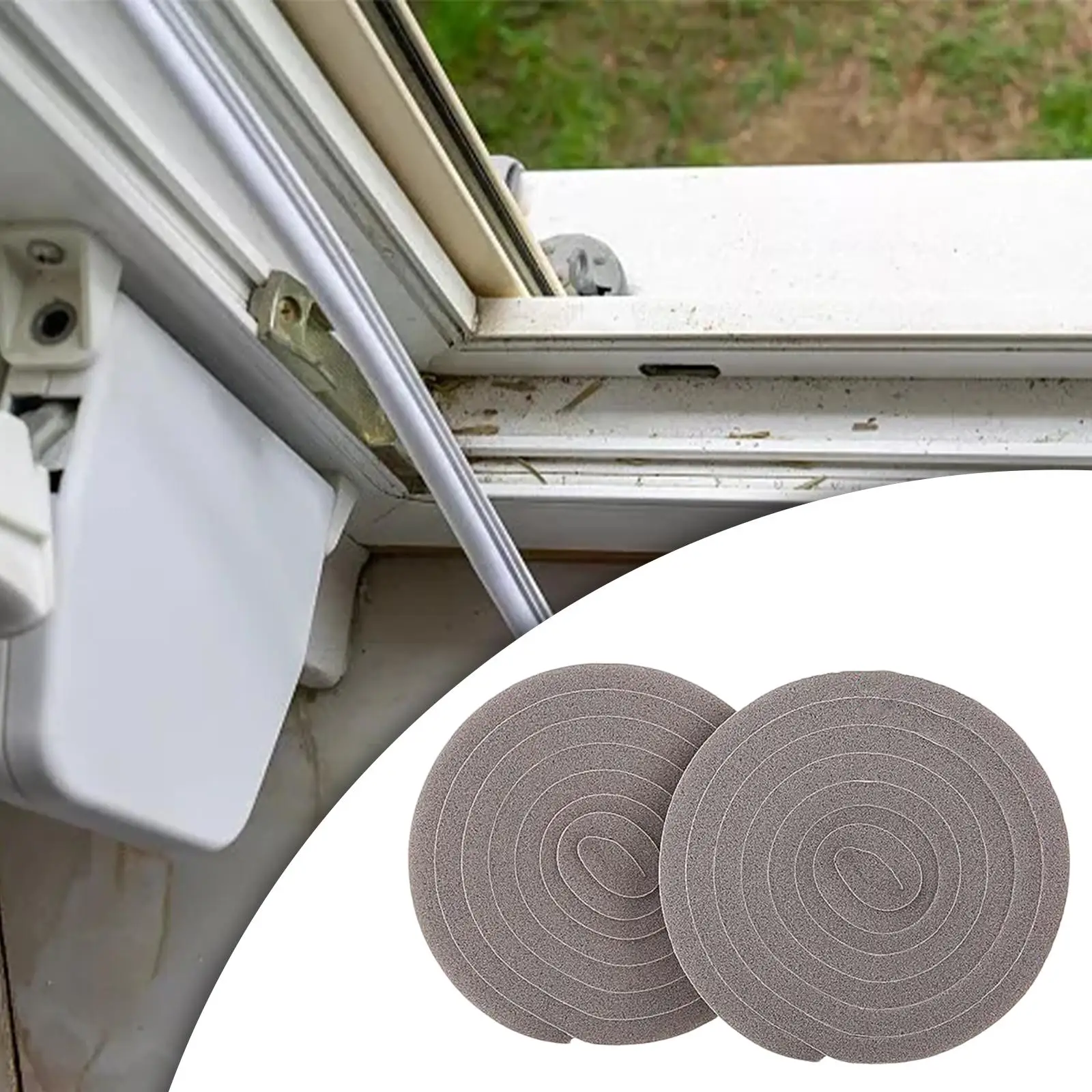 2x Door Window Seal Strip 2M Sponge Soundproof Weatherproof for Door Frame