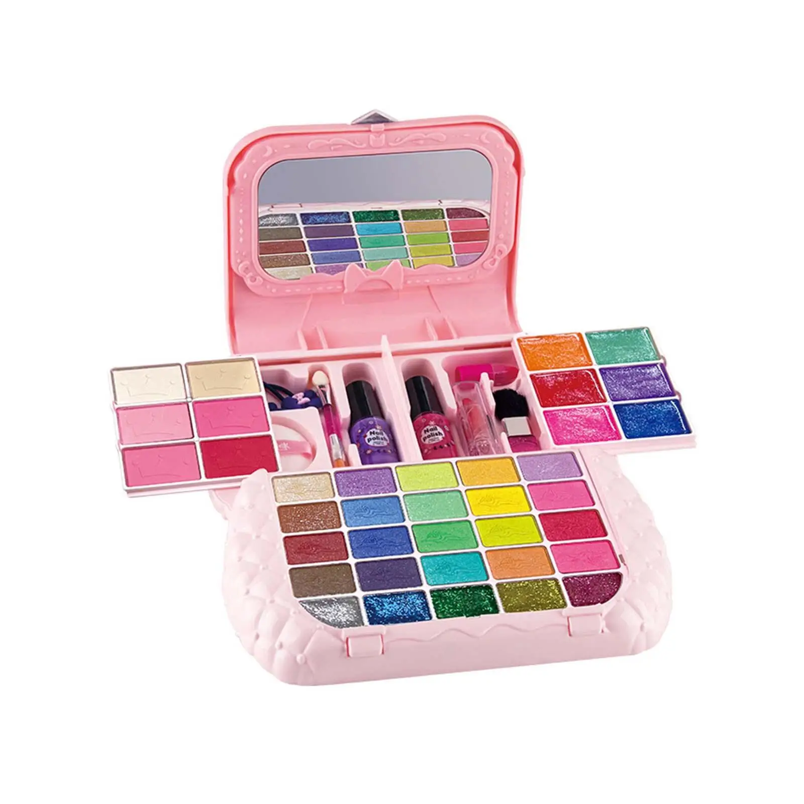 Kids Makeup Kits with Cosmetic Case Pretend Makeup Kits Role Play Games for Children