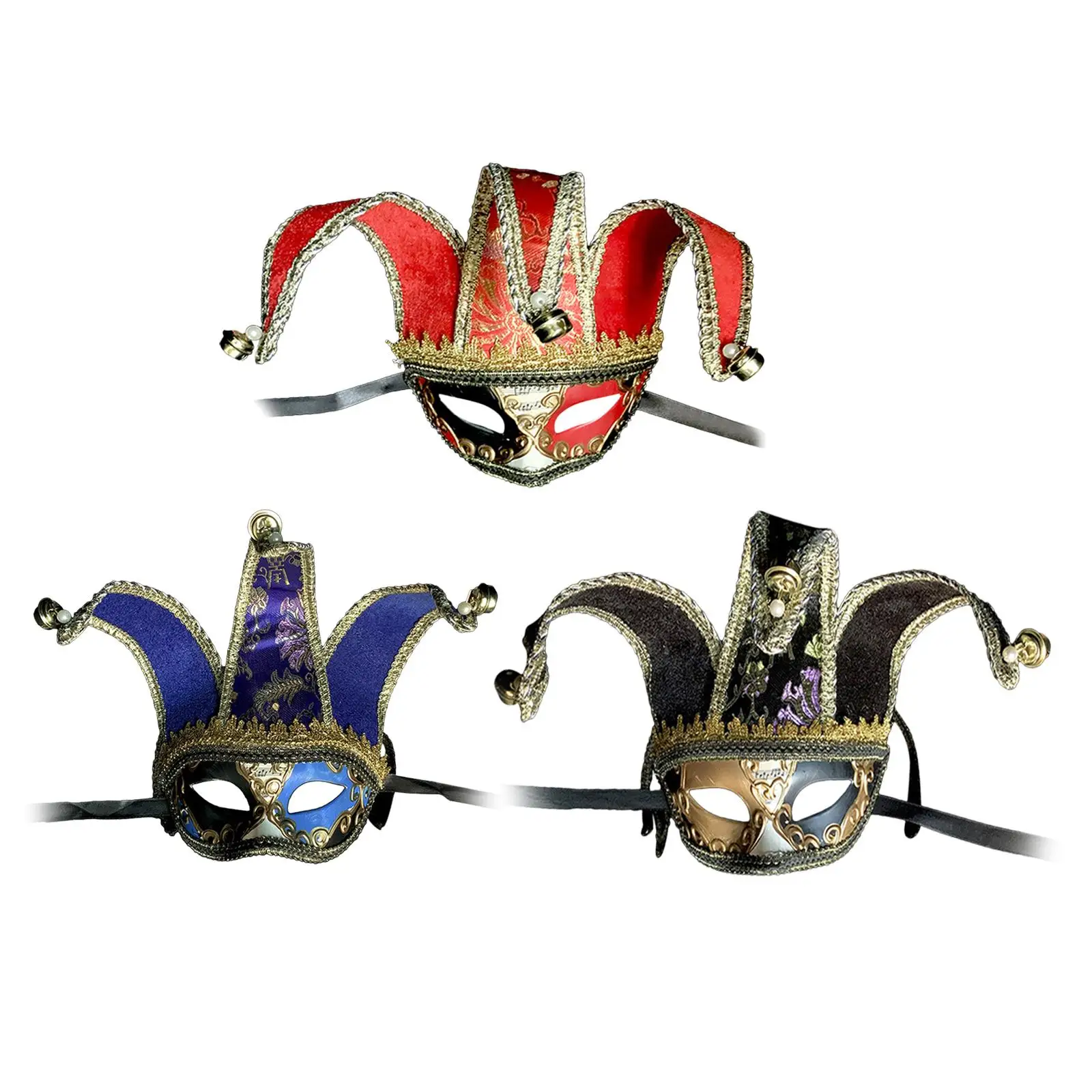 Halloween Mardi Gras Mask Cosplay Mask Costume Props Face Cover for Carnival Birthday Party Favor Stage Performance Festival