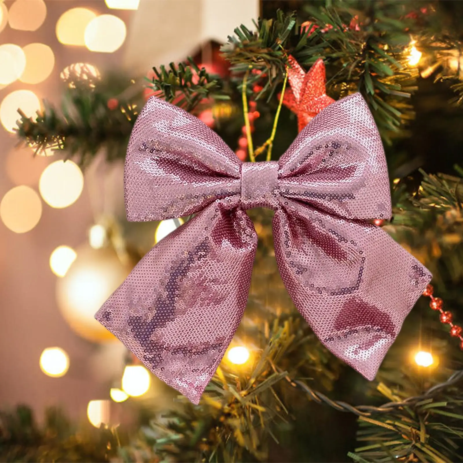 Decoration Sequin Bow Glitter Sequins Large Bows for Christmas Trees Party