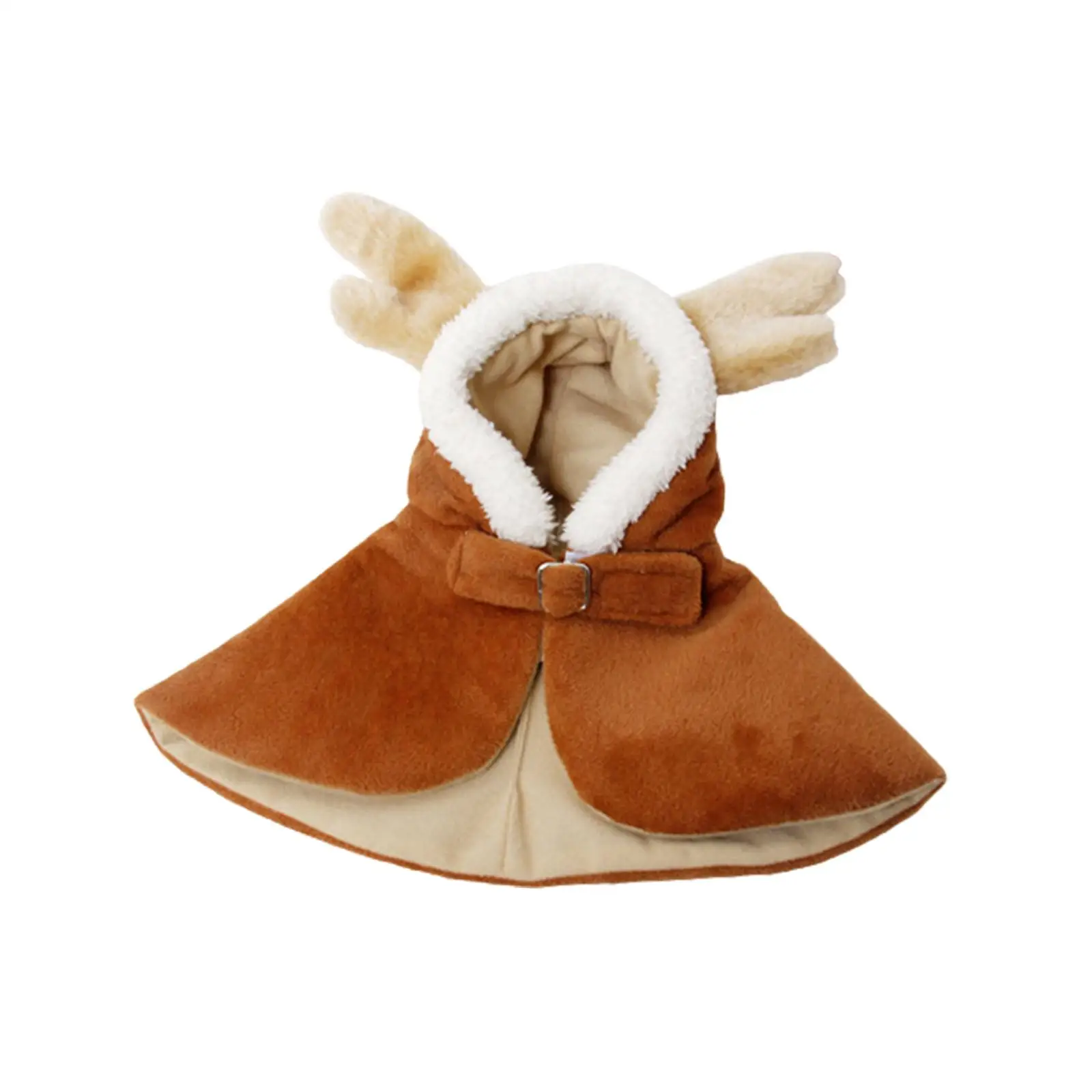 Pet Cat Cosplay Deer Costume Cloak Clothes Warm Winter Outfits Apparel for