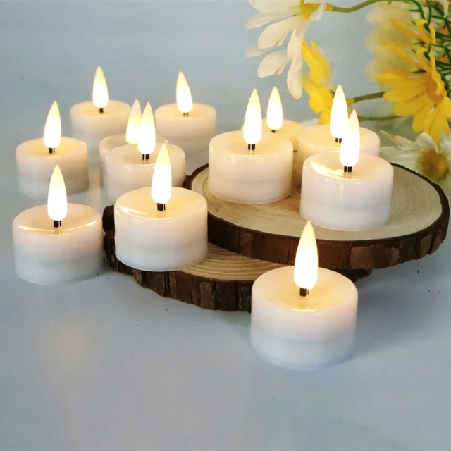 12 Pcs candele Tealight a Led senza fiamma candela a batteria per  decorazioni romantiche per la festa di compleanno di nozze a casa -  AliExpress