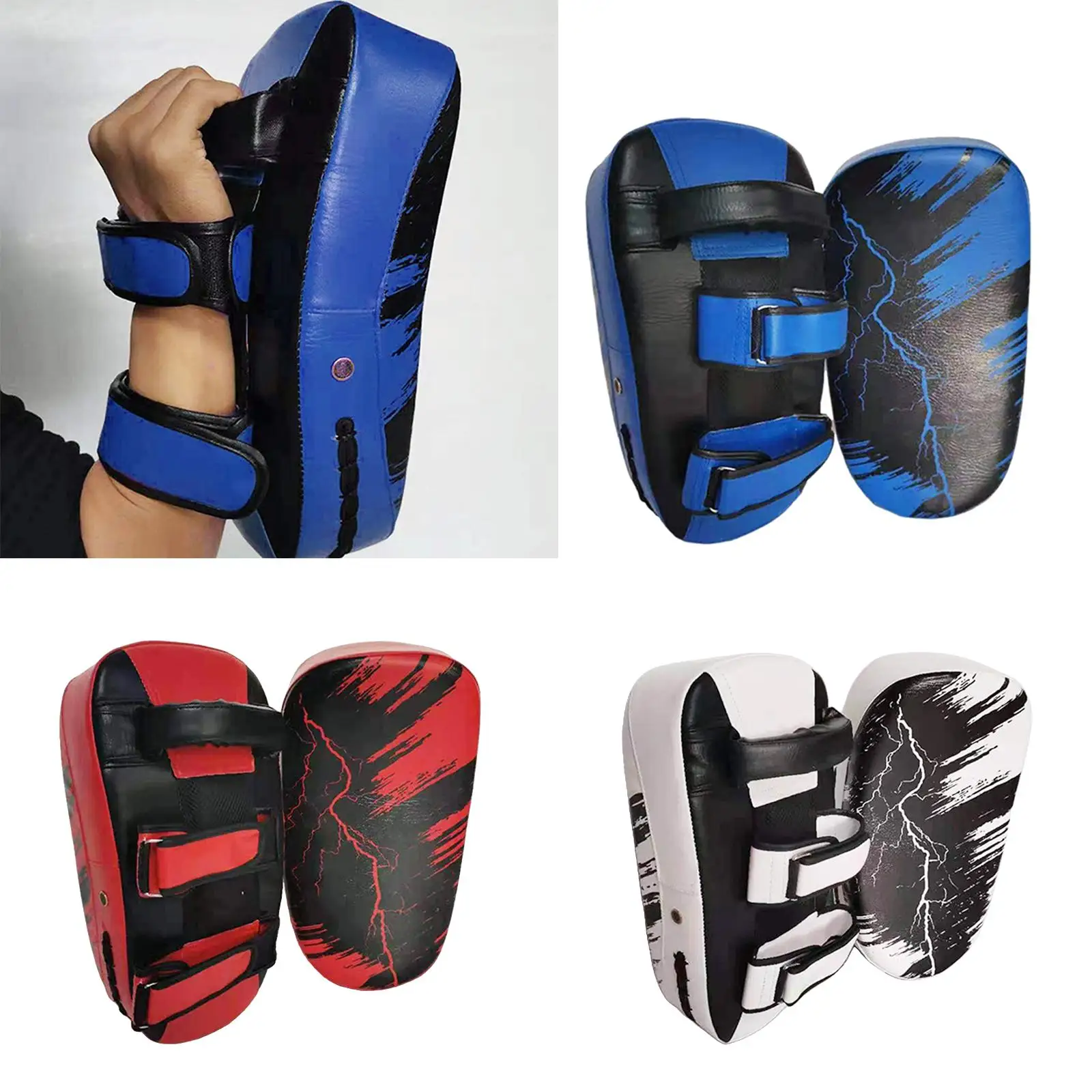 Taekwondo Kick Pad Curved Punching Boxing Karate Kicking Shield PU Leather